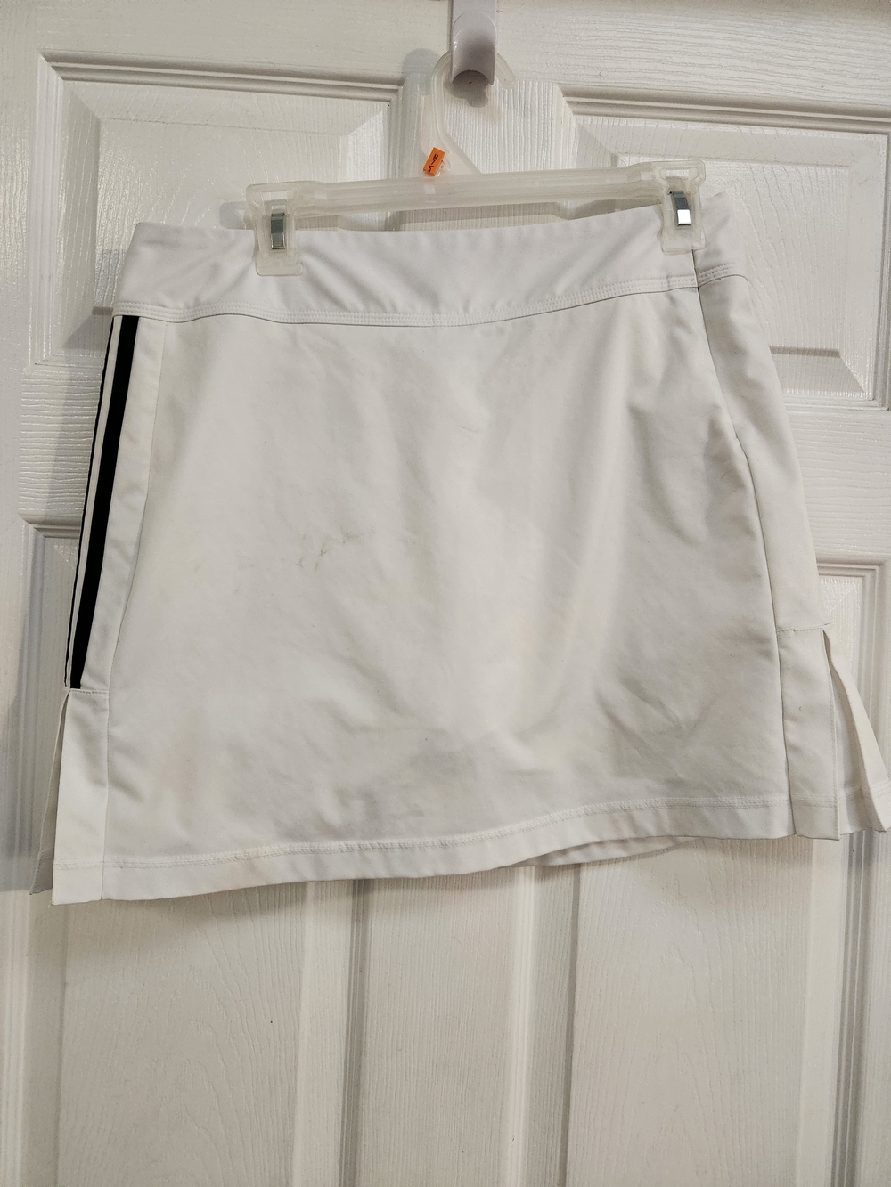 adidas White Athletic Skirt with Black Logo Patch